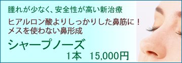 糸でおこなう鼻形成